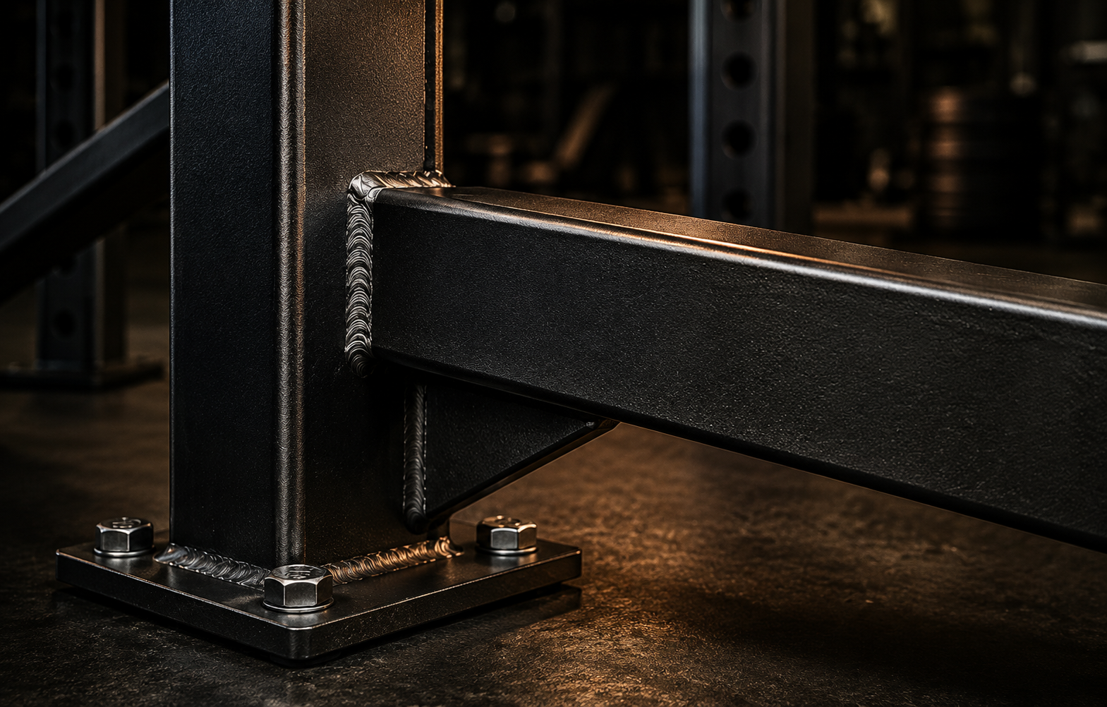 Detalle de estructura metálica Auro Negre