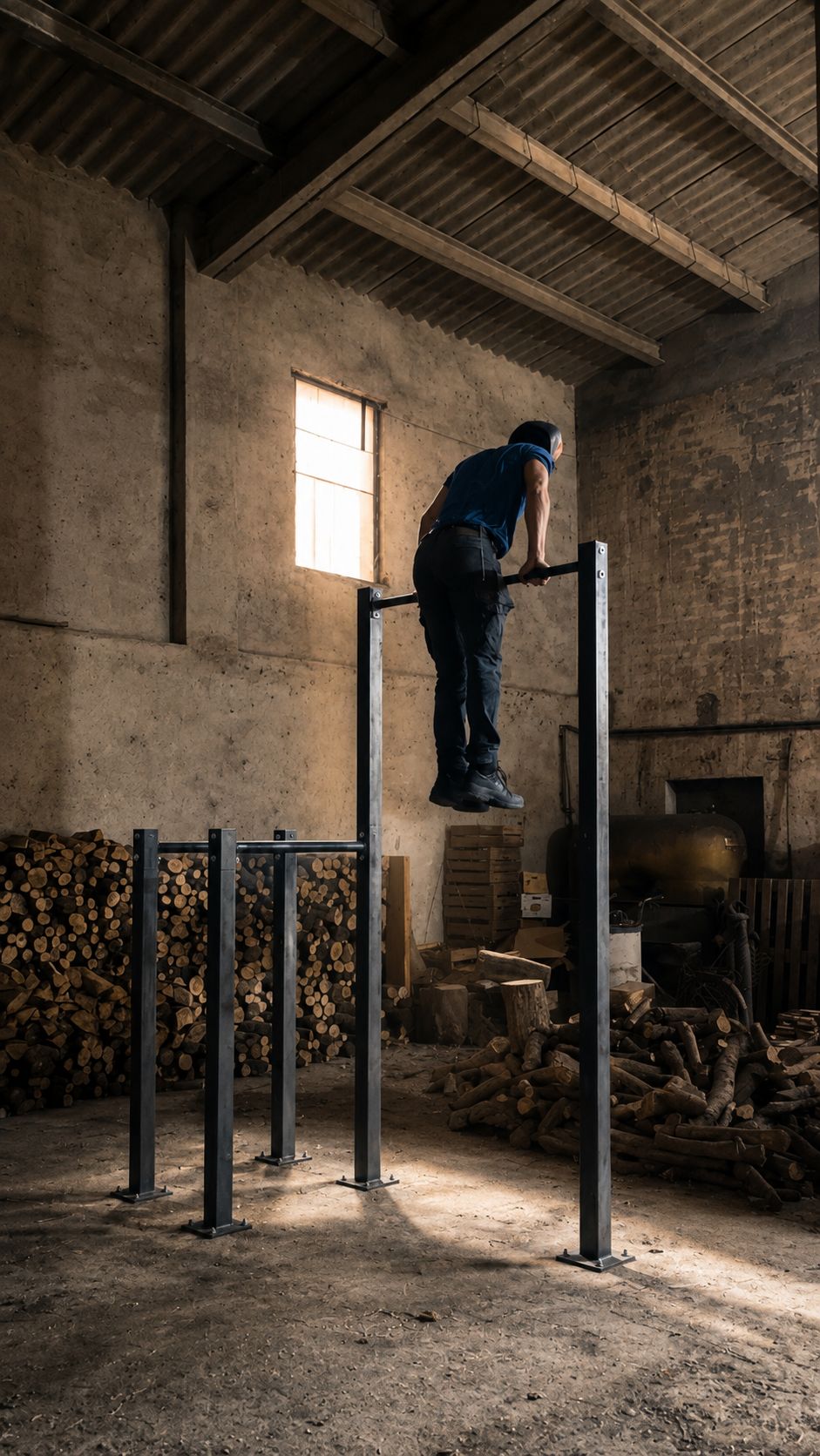 Probando una estructura Auró Negre durante su fabricación