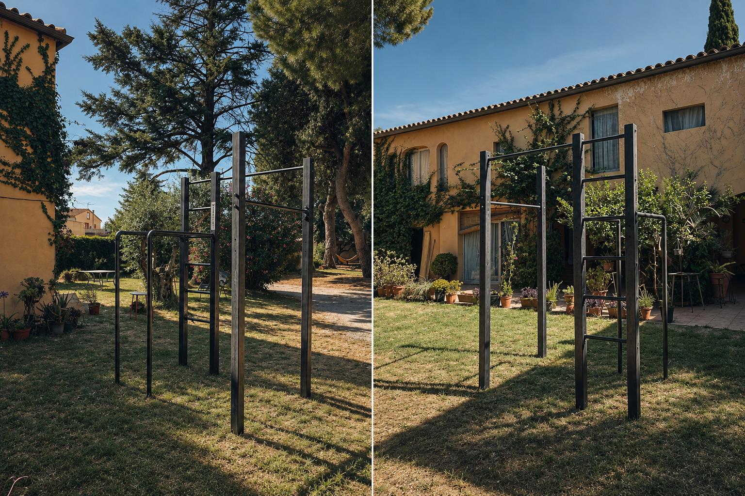 Estructura de streetlifting a medida fabricada por Auró Negre para un cliente de Bilbao